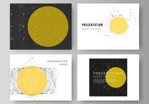 The minimalistic abstract vector illustration layout of the presentation slides Illustrazione stock