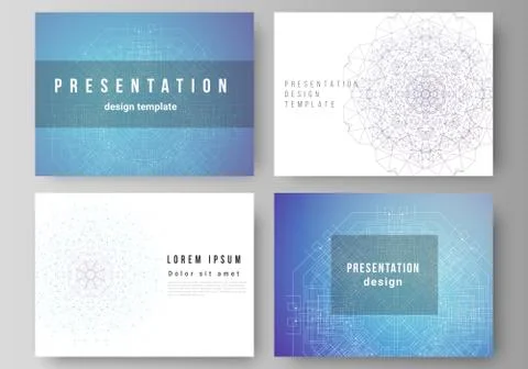 The minimalistic abstract vector illustration layout of the presentation slides Stock Illustration