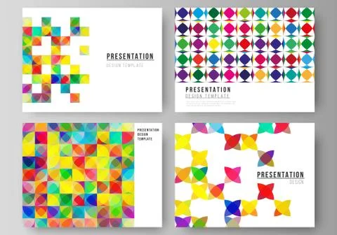 The minimalistic abstract vector illustration layout of the presentation slides Stock Illustration