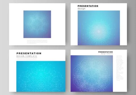 The minimalistic abstract vector illustration layout of the presentation slides Stock Illustration