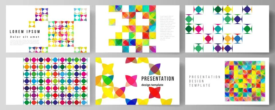 The minimalistic abstract vector illustration layout of the presentation slides Illustrazione stock