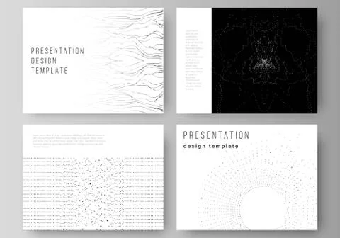 The minimalistic abstract vector illustration layout of the presentation slides Illustrazione stock