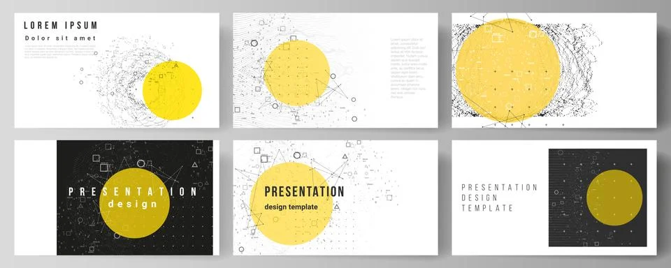 The minimalistic abstract vector illustration layout of the presentation slides Illustrazione stock