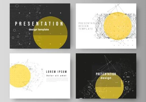The minimalistic abstract vector illustration layout of the presentation slides Illustrazione stock