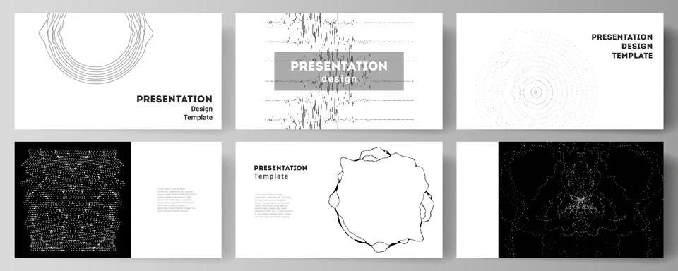 The minimalistic abstract vector illustration layout of the presentation slides Illustrazione stock