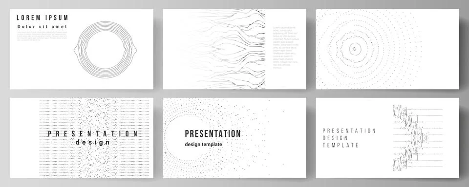 The minimalistic abstract vector illustration layout of the presentation slides Stock Illustration
