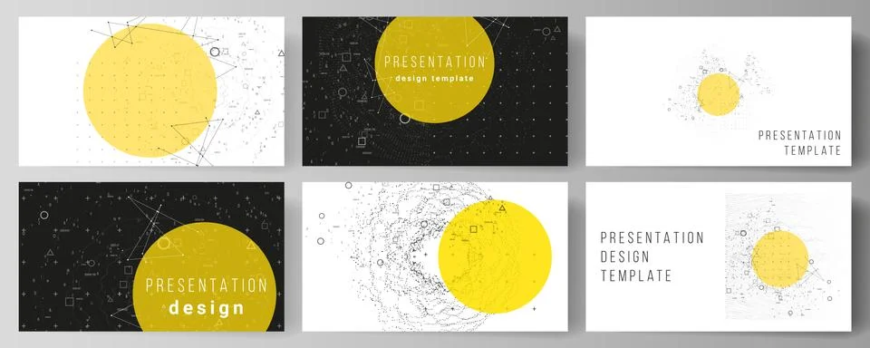 The minimalistic abstract vector illustration layout of the presentation slides Illustrazione stock