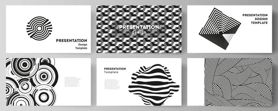 The minimalistic abstract vector illustration layout of the presentation slides Stock Illustration