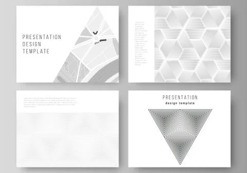 The minimalistic abstract vector illustration layout of the presentation slides Stock Illustration