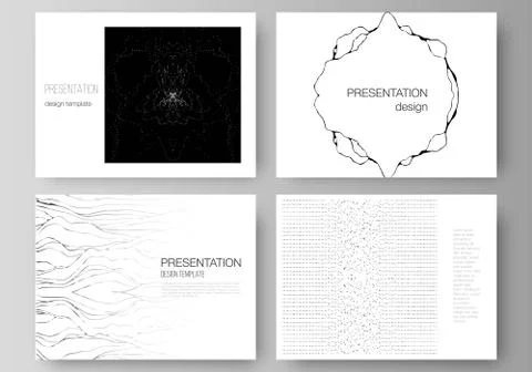 The minimalistic abstract vector illustration layout of the presentation slides Illustrazione stock