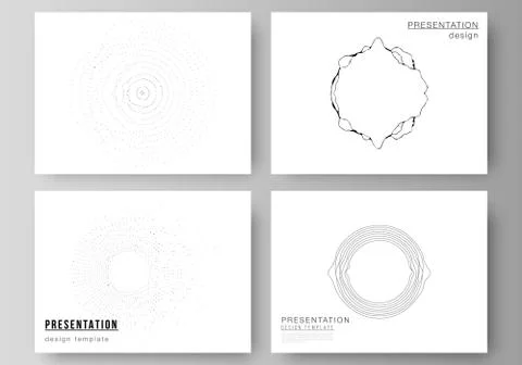 The minimalistic abstract vector illustration layout of the presentation slides Stock Illustration