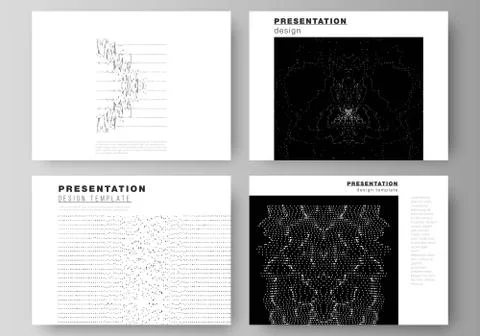 The minimalistic abstract vector illustration layout of the presentation slides Illustrazione stock