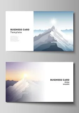 The minimalistic abstract vector illustration layout of two creative business Stock Illustration