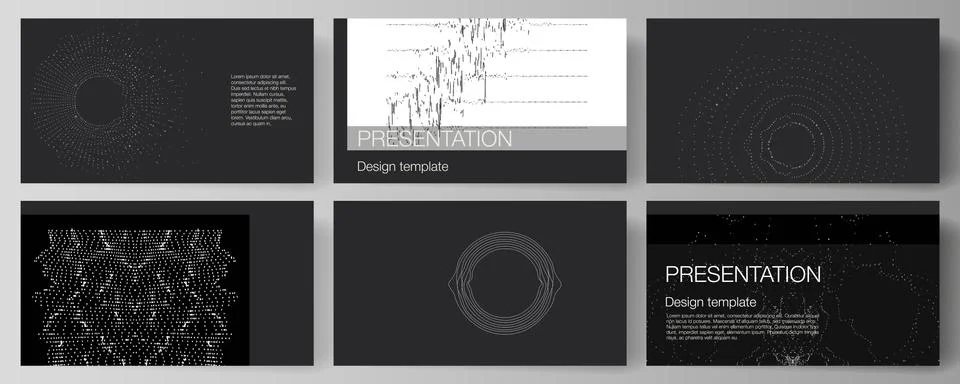 The minimalistic abstract vector illustration layout of the presentation slides Illustrazione stock