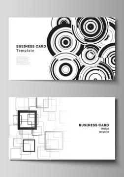 The minimalistic abstract vector illustration layout of two creative business Illustrazione stock