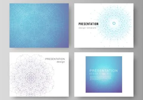 The minimalistic abstract vector illustration layout of the presentation slides Stock Illustration