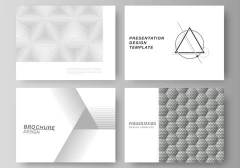 The minimalistic abstract vector illustration layout of the presentation slides Illustrazione stock
