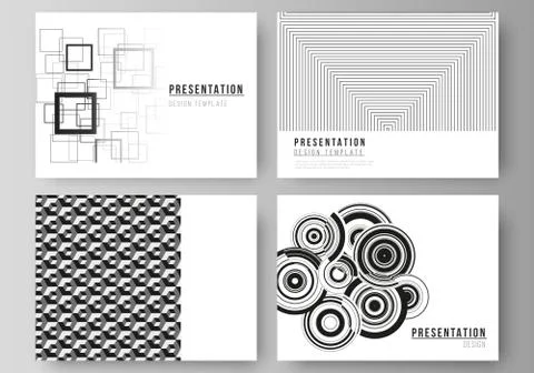 The minimalistic abstract vector illustration layout of the presentation slides Illustrazione stock