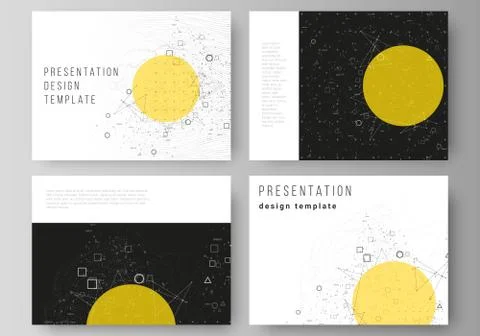 The minimalistic abstract vector illustration layout of the presentation slides Stock Illustration