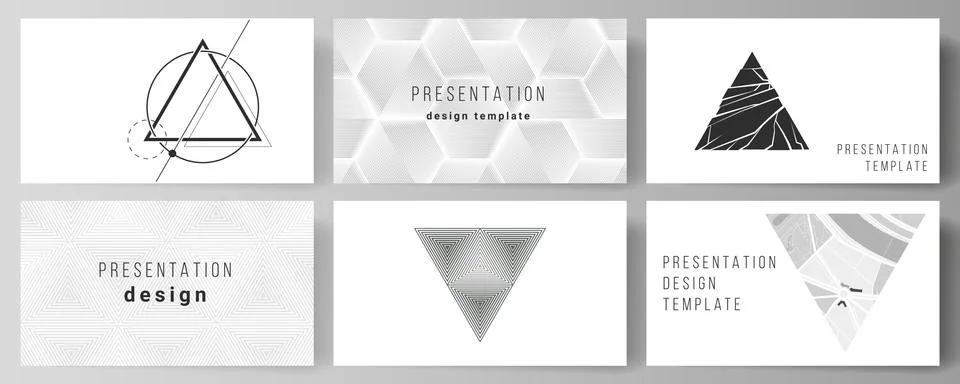 The minimalistic abstract vector illustration layout of the presentation slides Stock Illustration