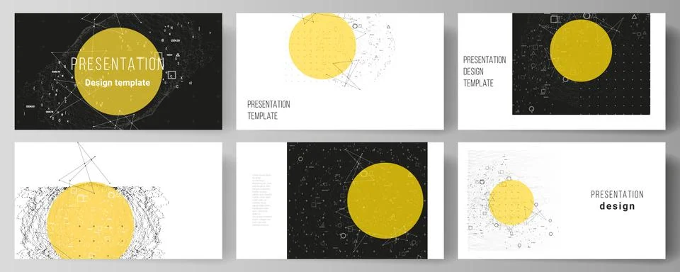 The minimalistic abstract vector illustration layout of the presentation slides Illustrazione stock