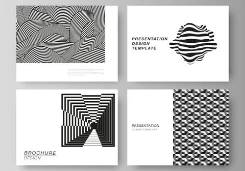 The minimalistic abstract vector illustration layout of the presentation slides Stock Illustration