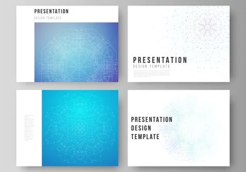 The minimalistic abstract vector illustration layout of the presentation slides Stock Illustration