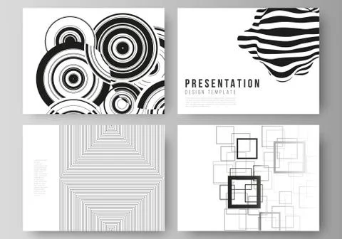 The minimalistic abstract vector illustration layout of the presentation slides Stock Illustration