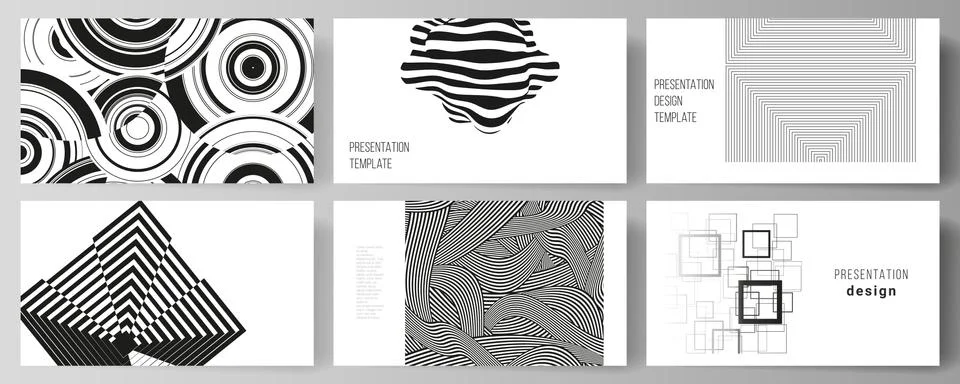 The minimalistic abstract vector illustration layout of the presentation slides Stock Illustration