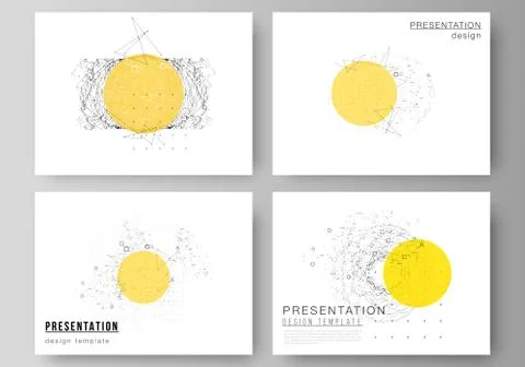 The minimalistic abstract vector illustration layout of the presentation slides Illustrazione stock