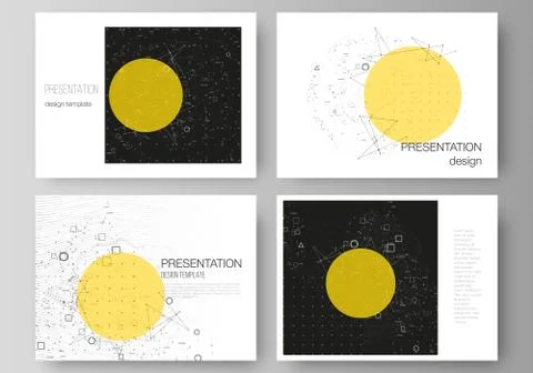 The minimalistic abstract vector illustration layout of the presentation slides Illustrazione stock