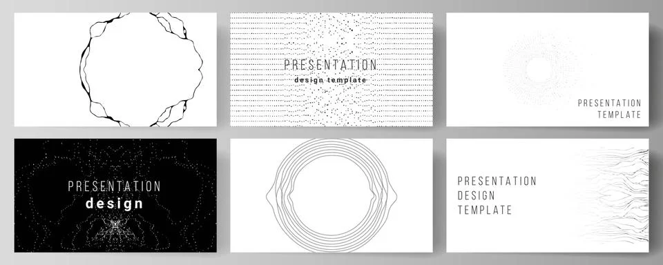 The minimalistic abstract vector illustration layout of the presentation slides Illustrazione stock