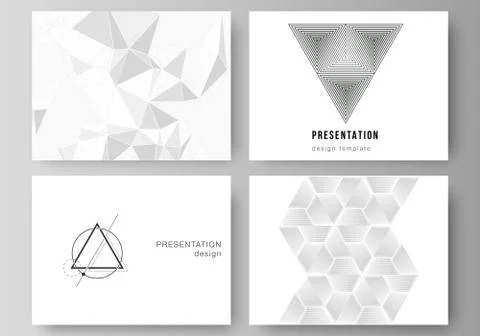 The minimalistic abstract vector illustration layout of the presentation slides Illustrazione stock