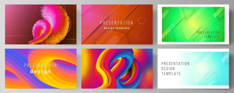 The minimalistic abstract vector illustration layout of the presentation slides Stock Illustration