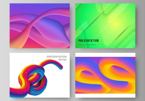 The minimalistic abstract vector illustration layout of the presentation slides Illustrazione stock