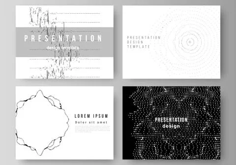 The minimalistic abstract vector illustration layout of the presentation slides Illustrazione stock