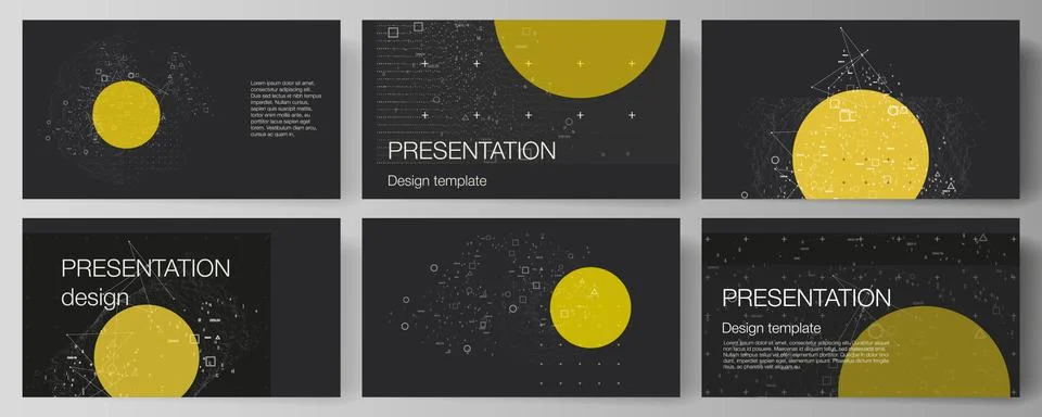 The minimalistic abstract vector illustration layout of the presentation slides Illustrazione stock