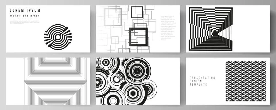 The minimalistic abstract vector illustration layout of the presentation slides Stock Illustration