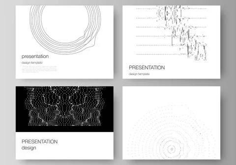 The minimalistic abstract vector illustration layout of the presentation slides Illustrazione stock