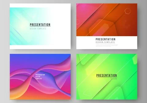 The minimalistic abstract vector illustration layout of the presentation slides Illustrazione stock