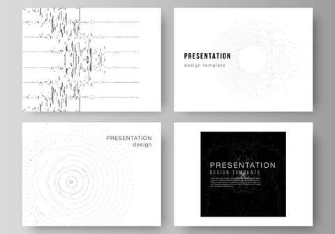 The minimalistic abstract vector illustration layout of the presentation slides Illustrazione stock