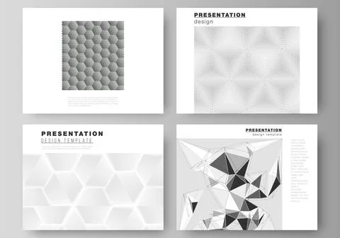 The minimalistic abstract vector illustration layout of the presentation slides Stock Illustration