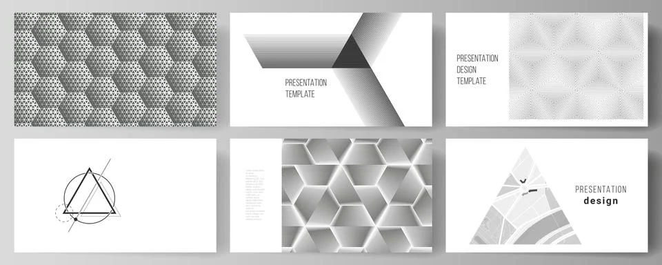 The minimalistic abstract vector illustration layout of the presentation slides Stock Illustration