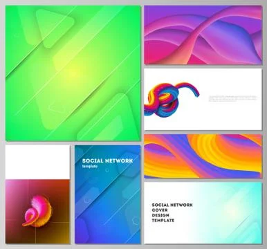 The minimalistic abstract vector illustration layouts of modern social network Illustrazione stock