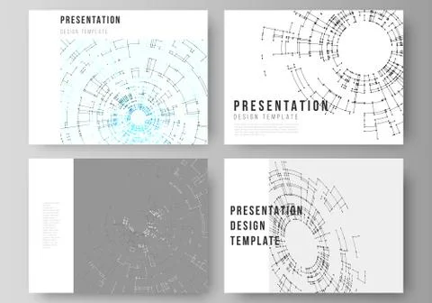 The minimalistic abstract vector layout of the presentation slides design Illustrazione stock