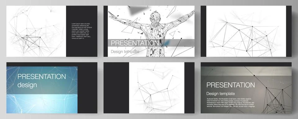 The minimalistic abstract vector layout of the presentation slides design Illustrazione stock