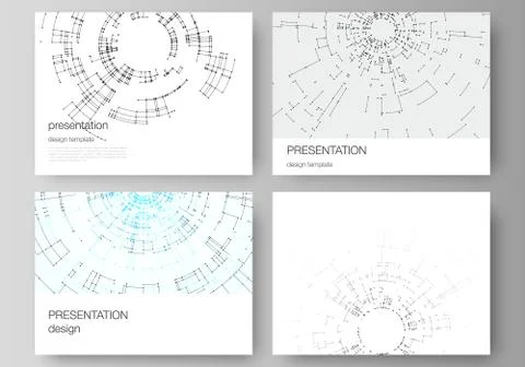 The minimalistic abstract vector layout of the presentation slides design Illustrazione stock