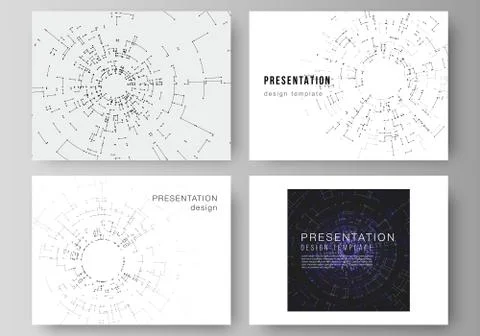 The minimalistic abstract vector layout of the presentation slides design Stock Illustration