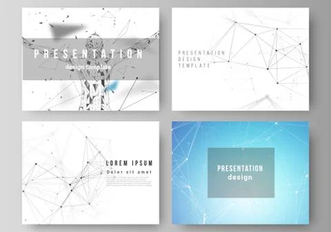 The minimalistic abstract vector layout of the presentation slides design bus イラスト素材