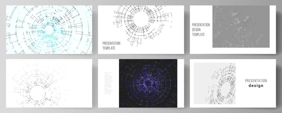 The minimalistic abstract vector layout of the presentation slides design Illustrazione stock